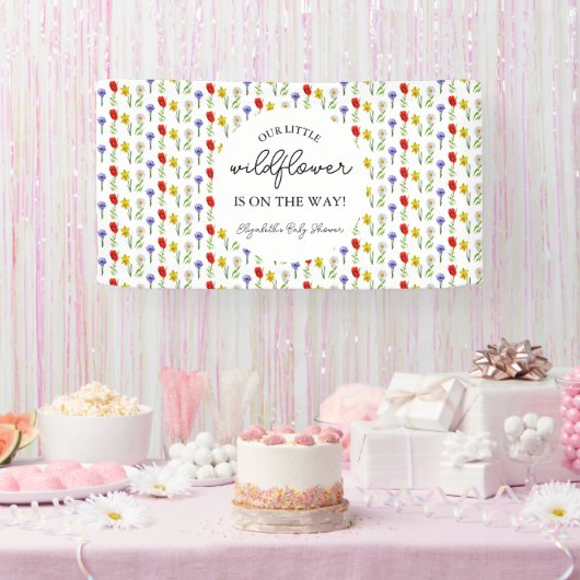 Kleine Wildblume Babydusche Banner (Party)