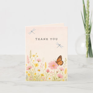 Kleine Wildblume Babydusche Danke Karte