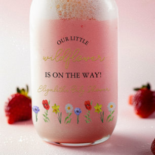 Kleine Wildblume Babydusche Dosenglas