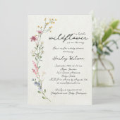 Kleine Wildblume Babydusche Einladung (Stehend Vorderseite)