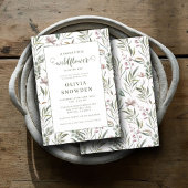 Kleine Wildblume Babydusche Einladung