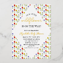 Kleine Wildblume Babydusche