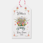 Kleine Wildblume Babydusche Geschenkanhänger (Rückseite)