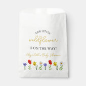Kleine Wildblume Babydusche Geschenktütchen (Vorderseite)