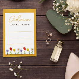 Kleine Wildblume Babydusche Hinweiskarte