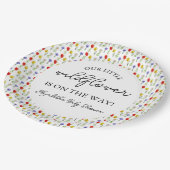 Kleine Wildblume Babydusche Pappteller (Schrägansicht)