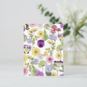 Kleine Wildblume Babydusche Thema Postkarte (Stehend Vorderseite)