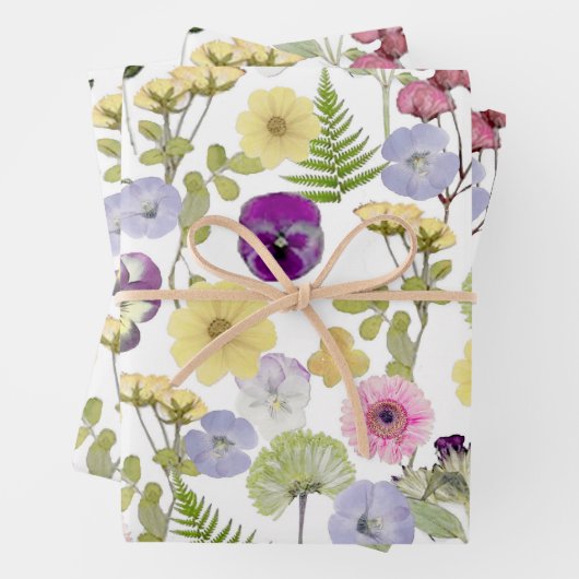 Kleine Wildblume Babydusche Umhüllungspapier Geschenkpapier Set (Beispiel)