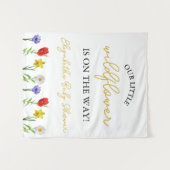 Kleine Wildblume Babydusche Wandteppich (Vorderseite (Horizontal))