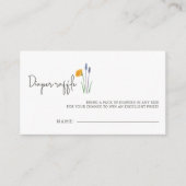 Kleine Wildblume Babydusche Windelwanne Begleitkarte (Vorderseite)