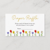 Kleine Wildblume Babydusche Windelwanne Begleitkarte (Vorderseite)