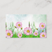 Kleine Wildblume Babydusche Windelwanne Begleitkarte (Rückseite)