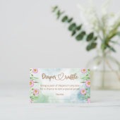 Kleine Wildblume Babydusche Windelwanne Begleitkarte (Stehend Vorderseite)