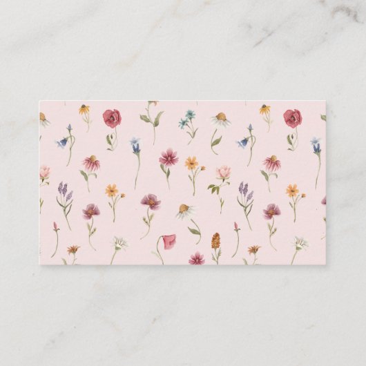 Kleine Wildblume Babydusche Windelwaschmaschine Ti Begleitkarte (Rückseite)