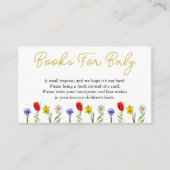 Kleine Wildblume Babyduschenbücher für Kinder Begleitkarte (Vorderseite)