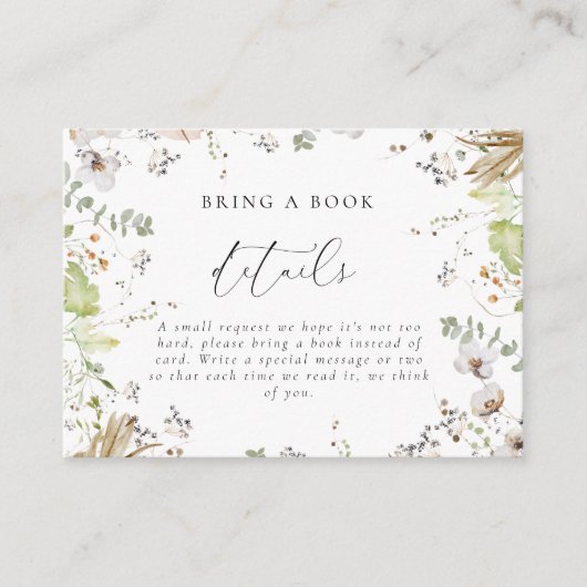 Kleine Wildblume Babyduschkarte Begleitkarte (Vorderseite)