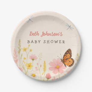 Kleine Wildblume Babyduschmaschine Teller
