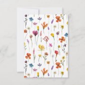 Kleine Wildblume Big Bouquet Bücher für Babys Einladung (Rückseite)