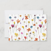 Kleine Wildblume Big Bouquet Diaper Raffle Einladung (Rückseite)