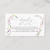 Kleine Wildblume BläserBaby-Dusche Visitenkarte (Vorderseite)