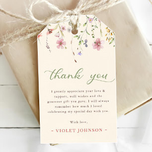 Kleine Wildblume Blume 1. Geburtstag Geschenkanhänger