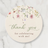 Kleine Wildblume Blume 1. Geburtstag Geschenkanhänger (Vorderseite)