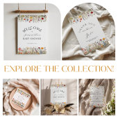 Kleine Wildblume Blume Baby Dusche Empfang Poster