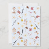 Kleine Wildblume Blume Kinderdusche Einladung (Rückseite)