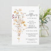 Kleine Wildblume Blume Kinderdusche Einladung (Stehend Vorderseite)