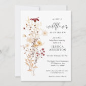 Kleine Wildblume Blume Kinderdusche Einladung (Vorderseite)