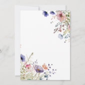 Kleine Wildblume Blume Kinderdusche Einladung (Rückseite)