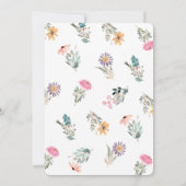 Kleine Wildblume Blume Kinderdusche Einladung (Rückseite)