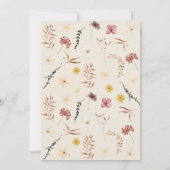 Kleine Wildblume Blume Kinderdusche Einladung (Rückseite)