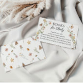 Kleine Wildblume Blumenbücher für Babydusche Begleitkarte