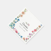Kleine Wildblume Blumendusche Serviette (Ecke)