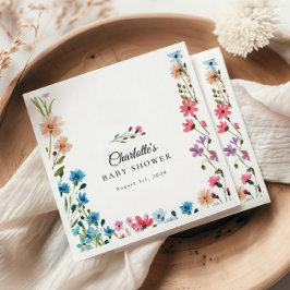 Kleine Wildblume Blumendusche Serviette