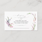 Kleine Wildblume Blumendusche Windelwaschmaschine Visitenkarte (Vorderseite)