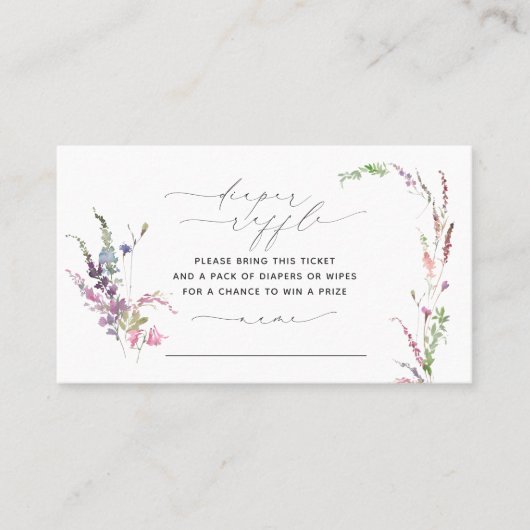 Kleine Wildblume Blumendusche Windelwaschmaschine Visitenkarte (Vorderseite)