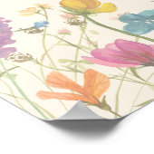 Kleine Wildblume Blumengarten Baby Begrüßungszeich Poster (Ecke)