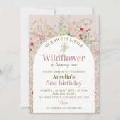 Kleine Wildblume Blumengarten Geburtstag Einladung (Vorderseite)