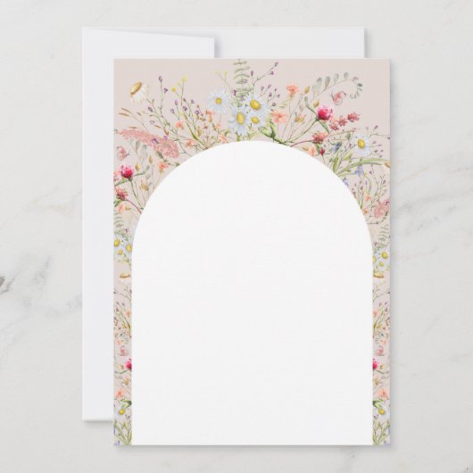 Kleine Wildblume Blumengarten Geburtstag Einladung (Rückseite)