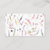 Kleine Wildblume Blumenkohl-Erinnerungen im Blut Visitenkarte (Rückseite)