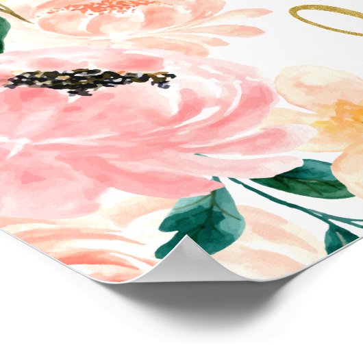 Kleine Wildblume Blumenspülung Begrüßungszeichen Poster (Ecke)