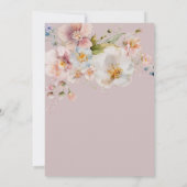 Kleine Wildblume Boho Baby Girl Dusche Einladung (Rückseite)