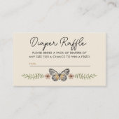 Kleine Wildblume Boho Diaper Raffle Babydusche Begleitkarte (Vorderseite)