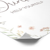 Kleine Wildblume Botanische Frühlingsgetränke Poster (Ecke)