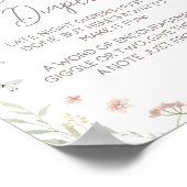 Kleine Wildblume Botanische Spätwindeln Poster (Ecke)