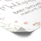 Kleine Wildblume Botanischer Frühling Willkommen Poster (Ecke)