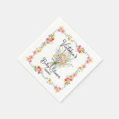 Kleine Wildblume Bouquet Babydusche Serviette (Ecke)