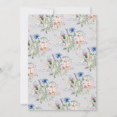 Kleine Wildblume Bouquet Flora Hochzeit Einladung (Rückseite)